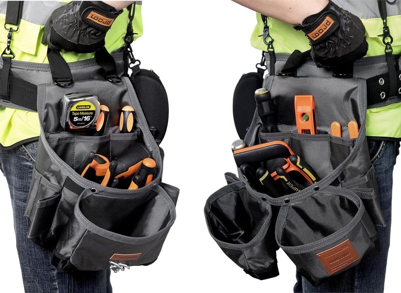 VIDAR TOOLS Tool belt,Tool Belts for Men with Suspenders and Magnetic Tool Pouch.Heavy Duty Carpenter/Construction Tool Belt. - Image 4